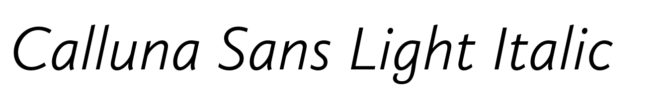 Calluna Sans Light Italic